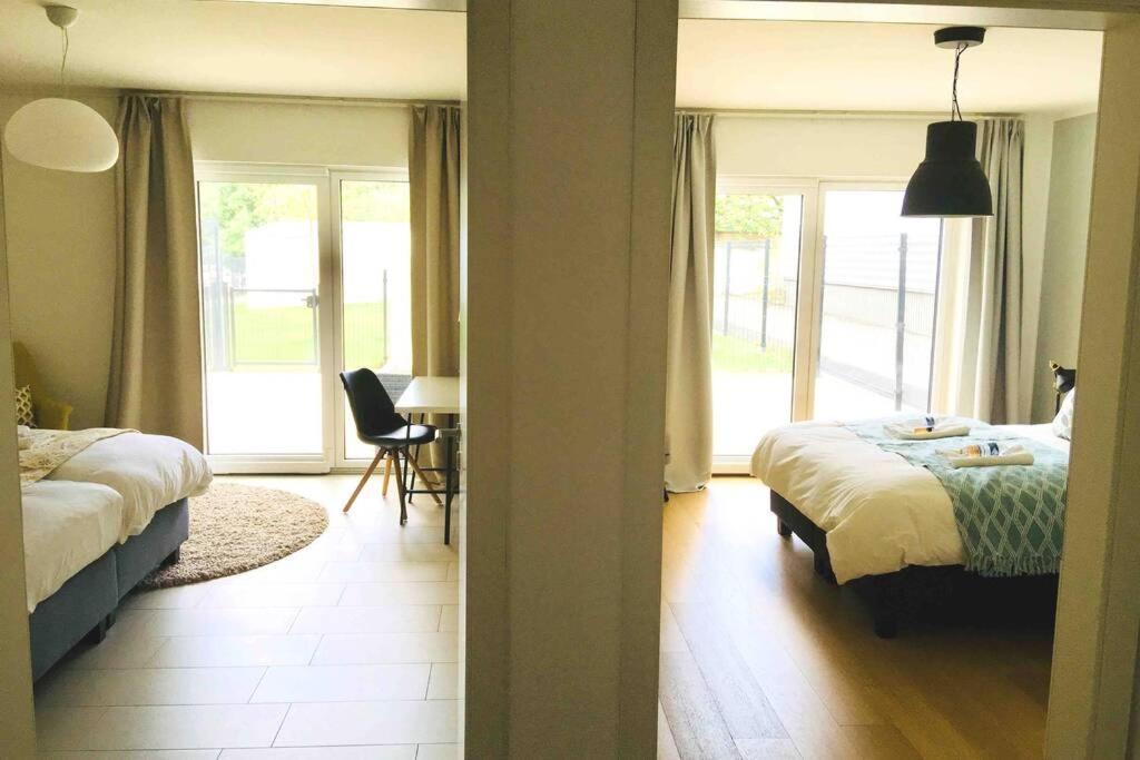 Large Family Retro Flat In City Center- Large Terrace & Garden View, Free Parking Luxemburg Exteriör bild